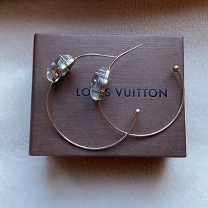 Authentic Louis Vuitton Silver Hoops